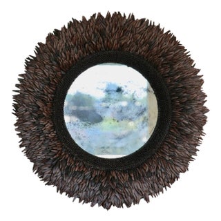 Vintage Framed Mirror in Mercury Glass For Sale