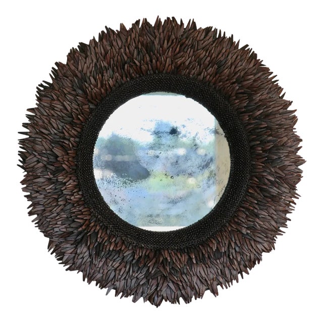 Vintage Framed Mirror in Mercury Glass For Sale