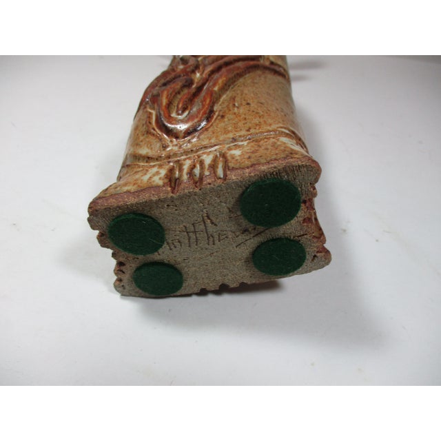 Ceramic 1990s Asian Inspired Studio Pottery Vase For Sale - Image 7 of 9