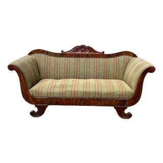 Antique Charles X Style Gondole Sofa, 19th Century For Sale