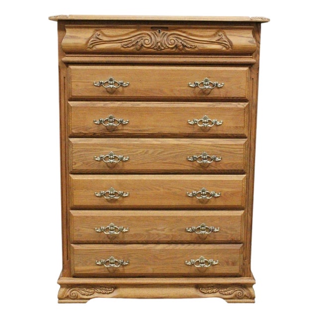 Oakwood Interiors Oak Chest of Drawers For Sale