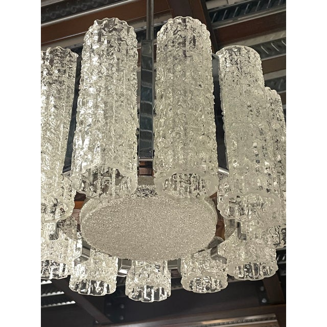 Hanging Light with Murano Tubulars from Doria Leuchten, 1960s For Sale - Image 4 of 18