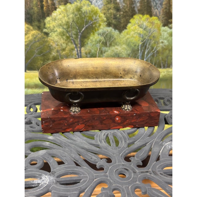 Art Nouveau 19th Century Roman Grand Tour Tub on Rossi Marble Base, Antique For Sale - Image 3 of 12