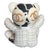 French Chanel CC Logo Vintage Silk & Cashmere Scarf Tender Teddy Bear For Sale - Image 3 of 3