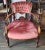 19th Century Antique Victorian Velvet Marquetry Fauteuil Parlor Armchair For Sale - Image 9 of 12