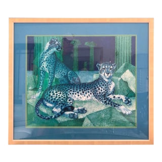 1969 Cheetah Print Girard Dac Ny, Framed For Sale
