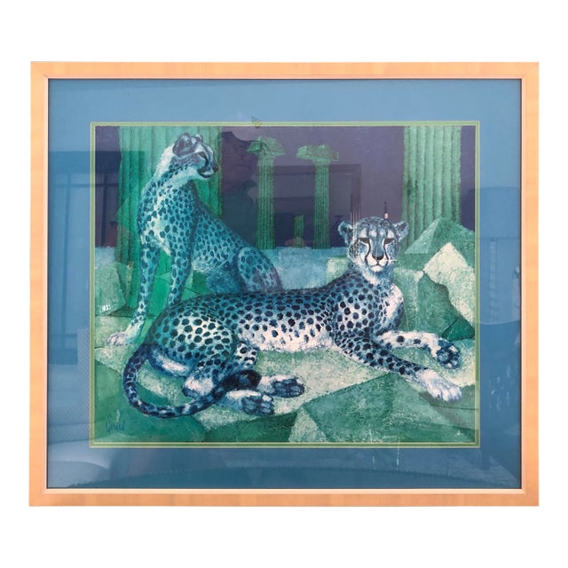 1969 Cheetah Print Girard Dac Ny, Framed For Sale