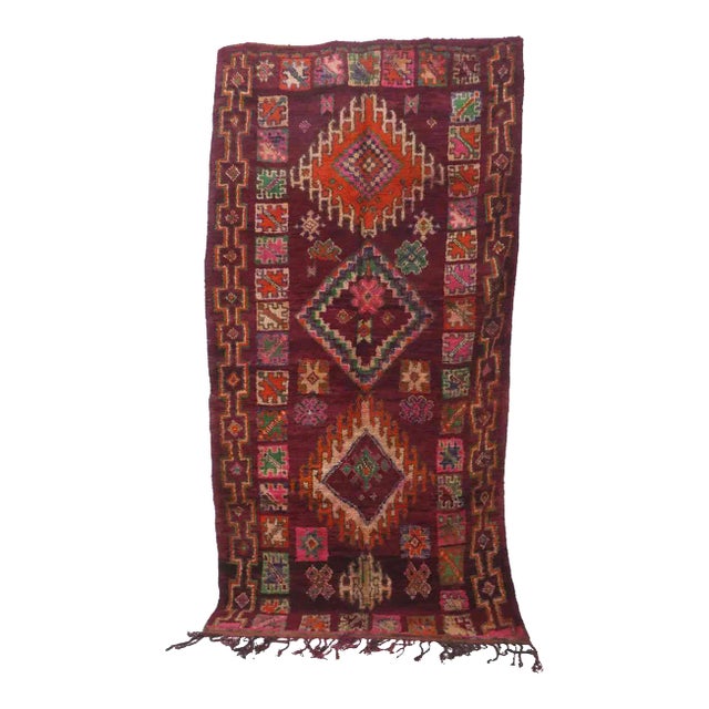 Moroccan Boho Tribal Rug - 5'6" X 10'11" Ft For Sale
