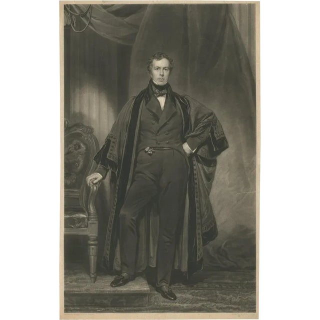 After Thomas Phillips, Portrait of William Wallace Currie, First Mayor of Liverpool, England, 1837, Print For Sale - Image 6 of 6