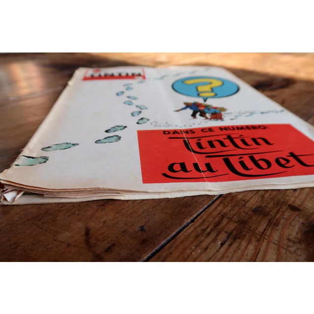 An original issue of Le Journal de Tintin No. 523, dating to October 1958, featuring a clean and highly recognizable cover...