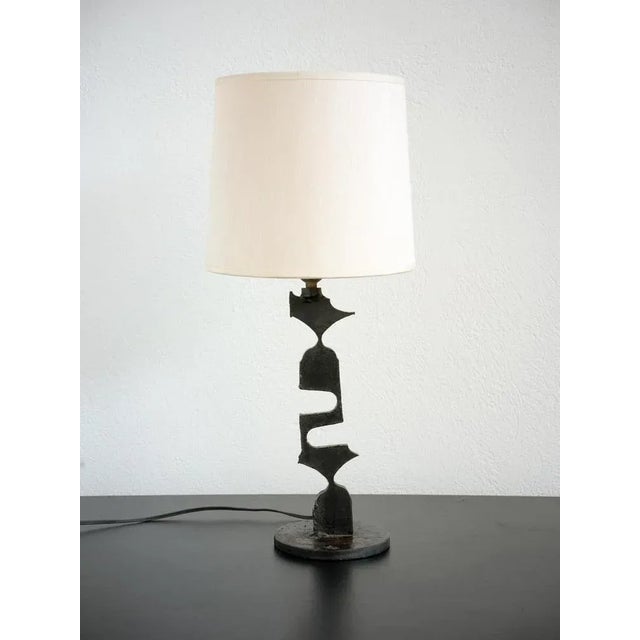 Brutalist Vintage French Brutalist Table Lamp, 1960s For Sale - Image 3 of 6