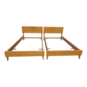 Vintage Mid Century Modern Twin Heywood Wakefield Bed Frames Twin Headboards