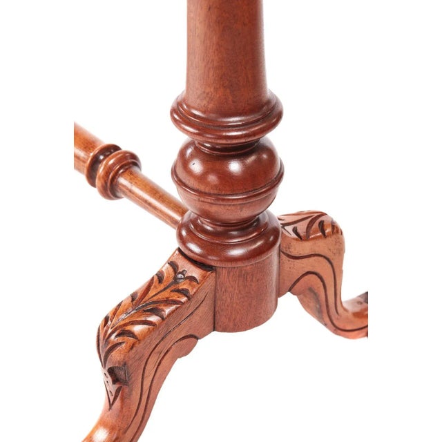19th Century Victorian Antique Mahogany Side Table For Sale - Image 4 of 7