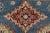 Blue Kazak Rug 5′ X 6’8” Blue Wool Tribal Hand-Knotted Oriental Carpet For Sale - Image 8 of 12