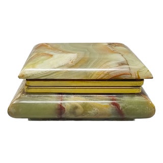 Italian Box in Onyx, 1960s For Sale