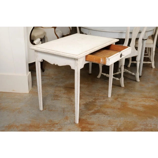 Wood Swedish Freestanding Painted Writing Table Created for Queen Alexandrine For Sale - Image 7 of 12
