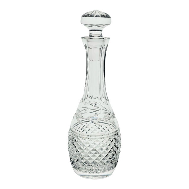 Late 20th Century Waterford Glandore Irish Crystal Decanter With Original Stopper For Sale