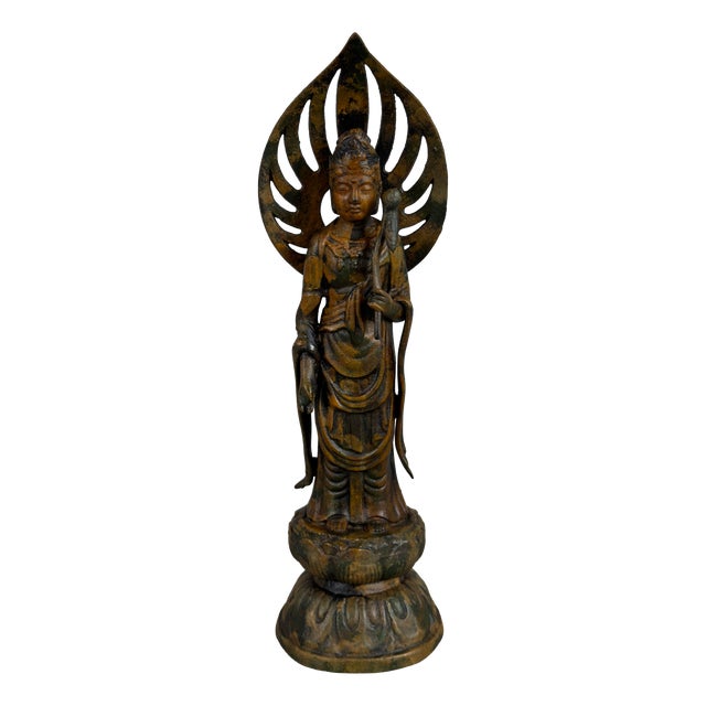 Artigianale, Buddhist Bodhisattva Statue, 1920s, Metal For Sale