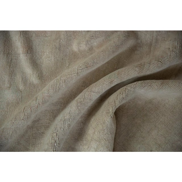 Ivory Vintage Distressed Oushak Rug - 6'1" X 9'7" For Sale - Image 8 of 11