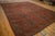 Burgundy Vintage Distressed Ersari Carpet - 8'4" X 10'10" For Sale - Image 8 of 9