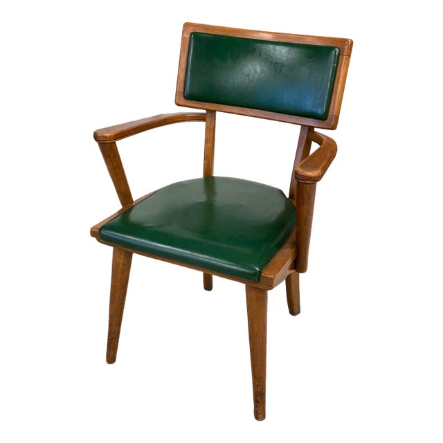 1950s Mid-Century Changeback Boling Chair Co. Walnut Arm Chair For Sale