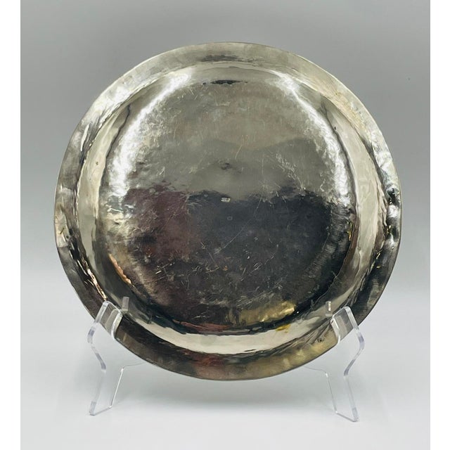 Round Malachite and Silver Plate Tray, Mexico 1950s, Los Castillo Style For Sale - Image 12 of 15