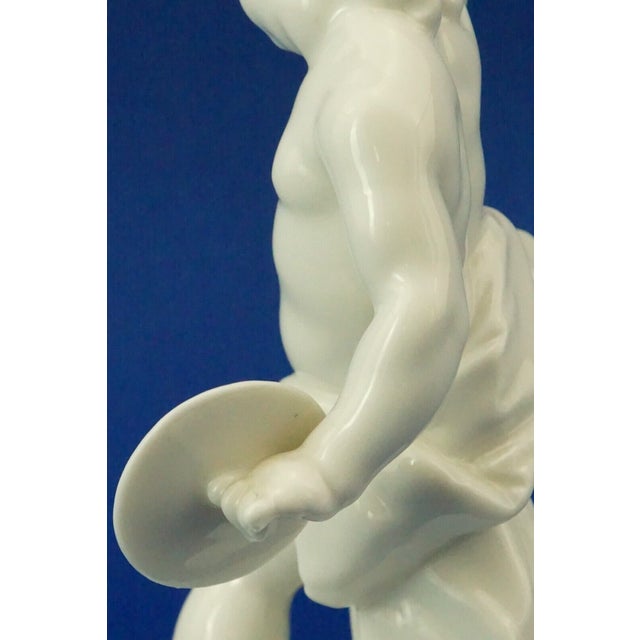 19th Century Porcelain Cherub Putto Sculpture by Anton Bustelli for Nymphenburg, Germany, 1800s For Sale - Image 14 of 18