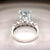 Natural Finely Faceted Quality Aquamarine and Diamond Ring size 6.25 and resizable set in fine Platinum 5.3 TCW Certified...