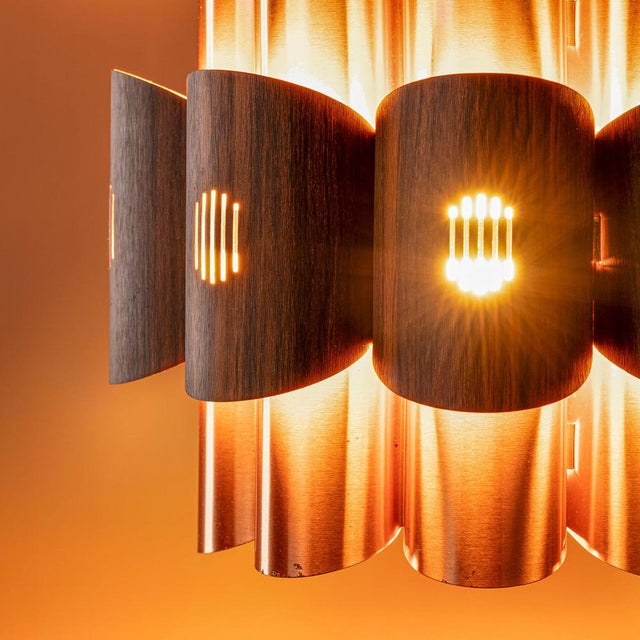 Danish Copper Pendant Lamp by Werner Schou for Coronell Elektro, 1960s For Sale - Image 4 of 10