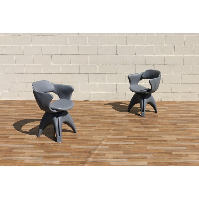 Vintage Set of 6 John Gale Rotocast Plastic Swivel Armchairs | Space Age 1960s For Sale In Los Angeles - Image 6 of 18