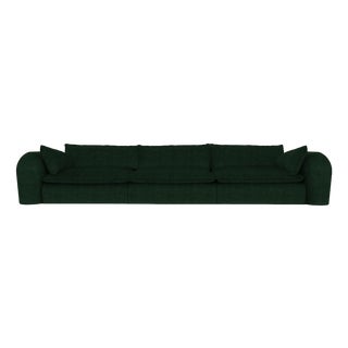 Modern Comfy Sofa in Cedar Fabric by Collector For Sale