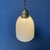 White Opaline Glass Hanging Lamp with Brass Fixture For Sale - Image 8 of 18