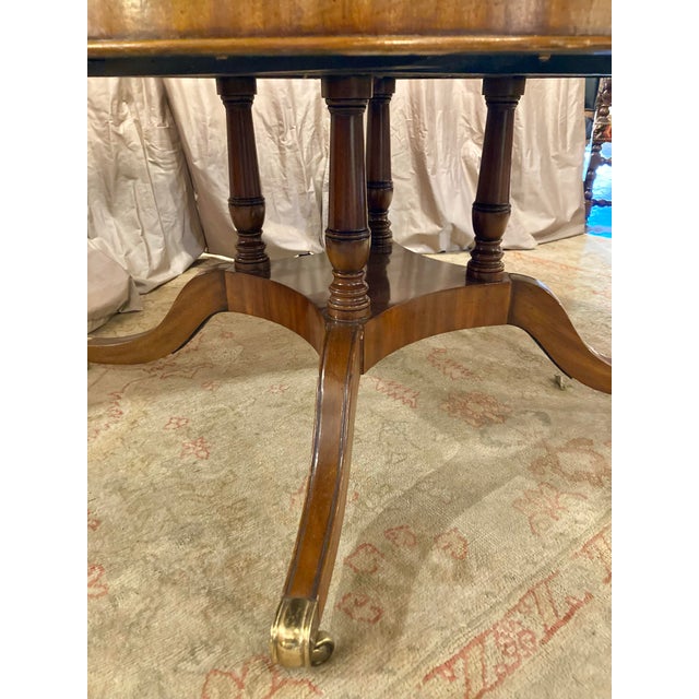 1920s Hepplewhite Leather Top Table For Sale - Image 5 of 5