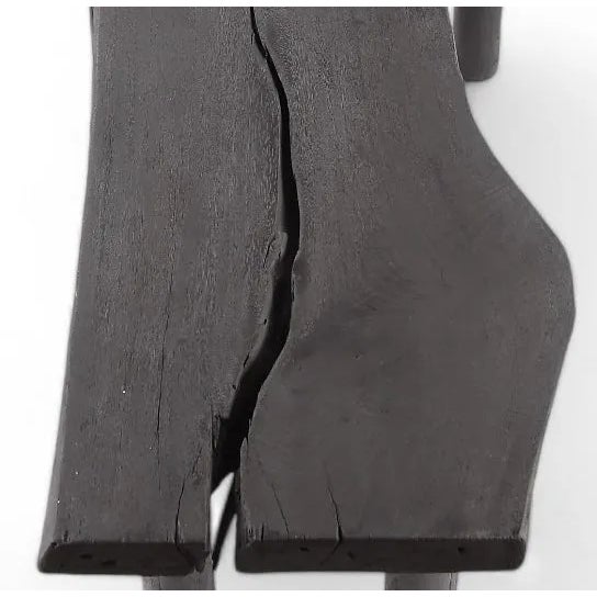 Black One Slab Free Form Living Edge Bar or Console Table For Sale - Image 9 of 11