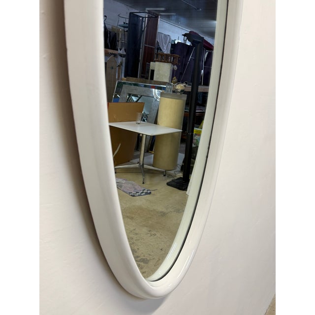 Mid-Century White Lacquer Wall Mirror, American Mirror Company 1966 For Sale - Image 9 of 12