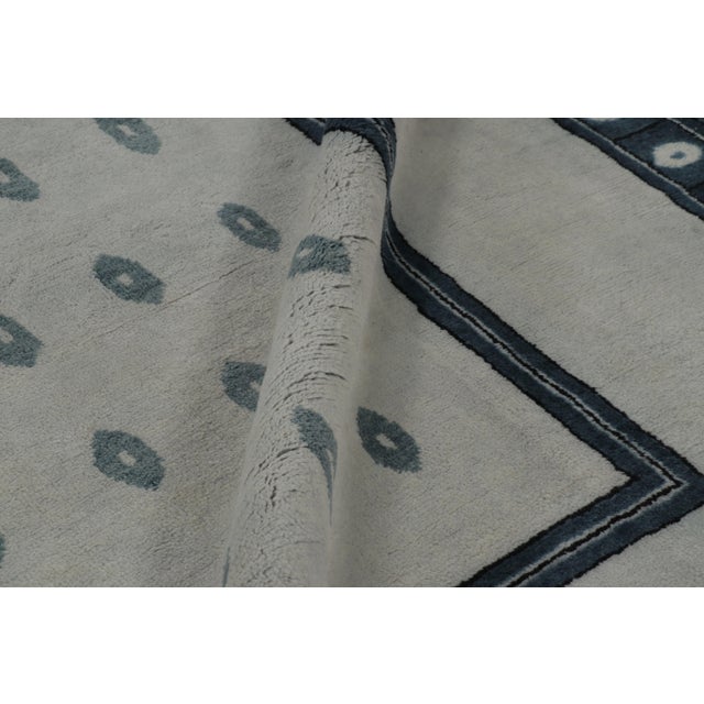 Gray Rug & Kilim’s Art Deco Inspired Rug, Light Gray Tones With Geometric Patterns For Sale - Image 8 of 8