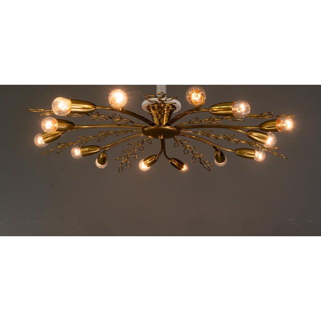 Metal Ceiling Lamp from Rupert Nikoll, Vienna, 1960s For Sale - Image 7 of 18