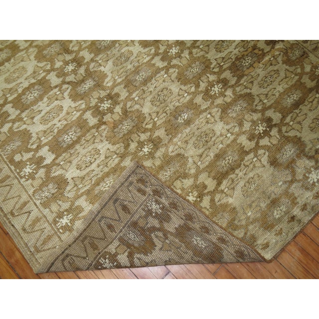 Mid-Century Modern Brown Vintage Turkish Rug - 6'2" x 9'5" For Sale - Image 3 of 6
