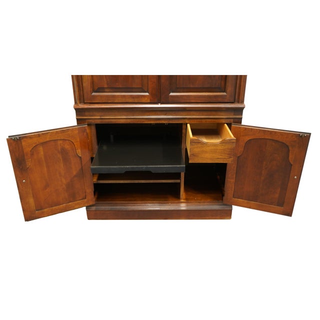 Pennsylvania House Solid Cherry Traditional Style 36" Wall Unit / Media Armoire For Sale In Kansas City - Image 6 of 13
