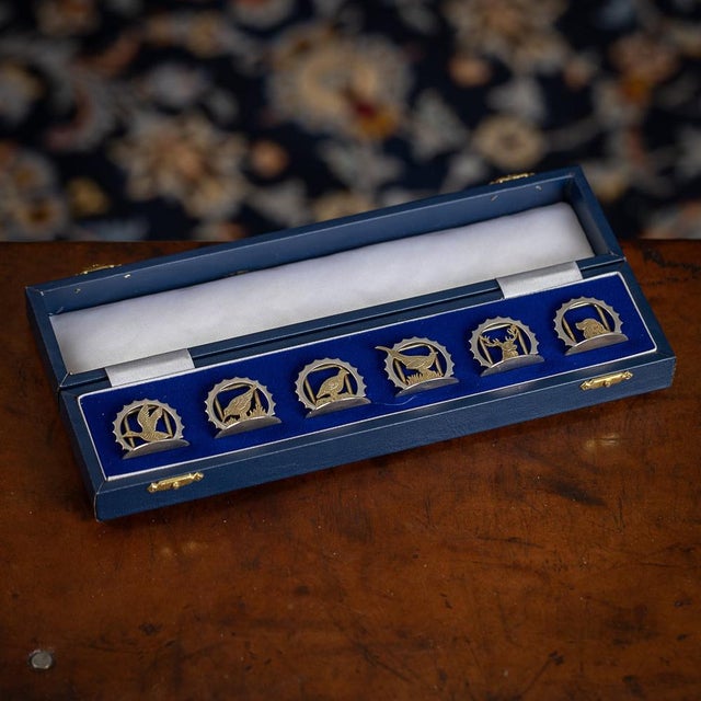 Gilt Silver Animal Menu Holders from Asprey, London, England, 1987, Set of 6 For Sale - Image 14 of 14