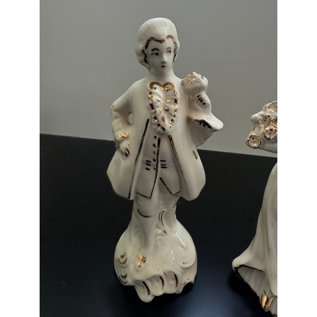 Mid 20th Century Vintage Brinnco Porcelain Figurines - Set of 2 For Sale - Image 5 of 9