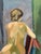Mid-Century Modern Attributed to Inger Hasselgren, Sitting Woman, 1950s, Oil on Canvas, Framed For Sale - Image 3 of 18