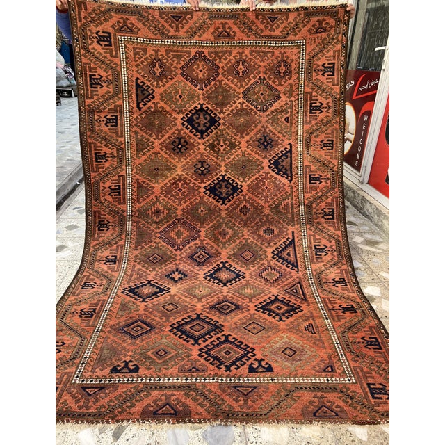 Antique Turkmen Yomut Hand-Knotted Wool Area Rug - 5'3" X 8'1" For Sale - Image 4 of 14