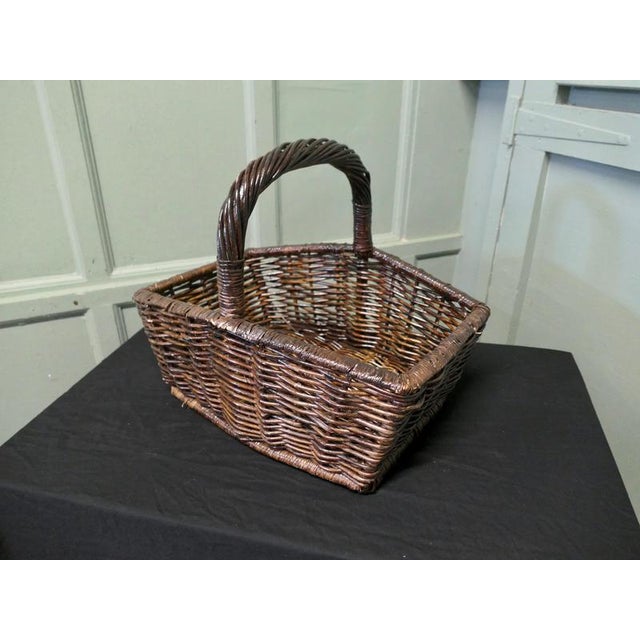 Antique French Wicker Flower and Fruit Basket, 1900 For Sale - Image 4 of 7