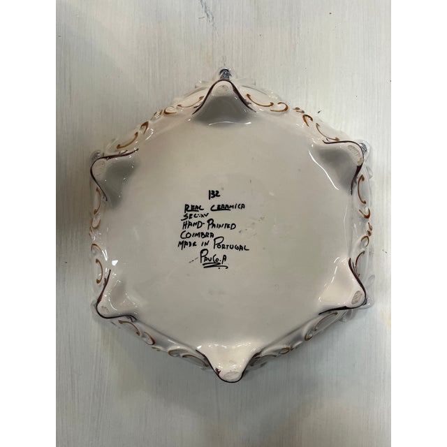 Coimbra Ceramic - Hand Painted Portuguese Fruit Basket 7 For Sale - Image 14 of 14