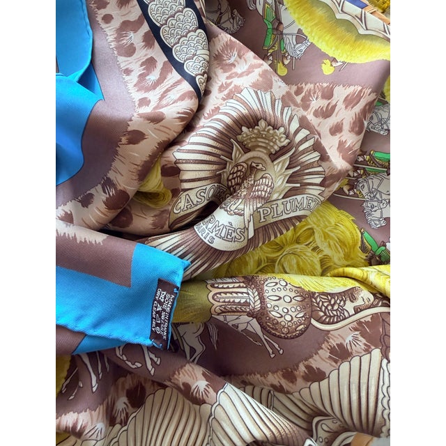Hermès Casques Et Plumets Silk Scarf 2012 Designed by Julie Abadie For Sale - Image 10 of 12