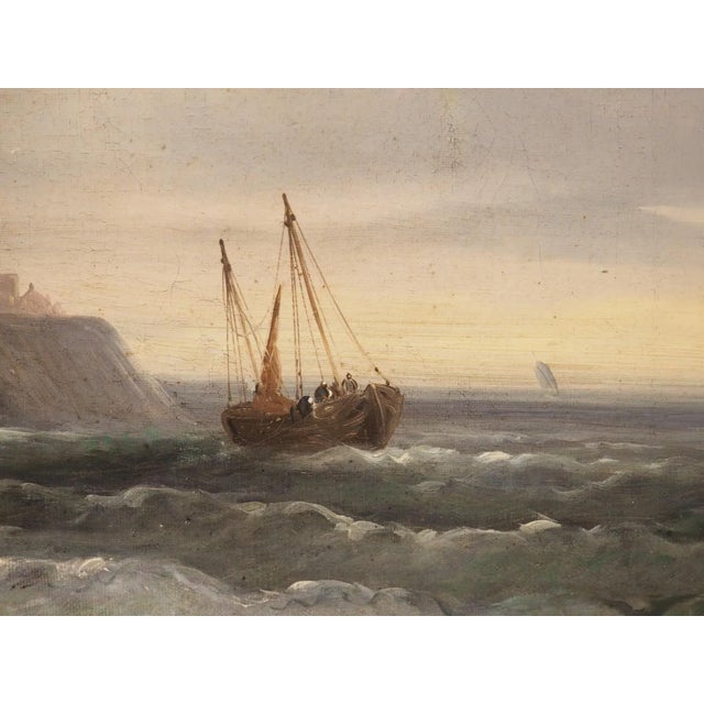 19th Century French Coastal Landscape Painting, Signed Kuwasseg For Sale - Image 9 of 14