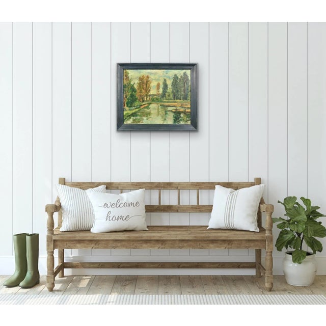 Henri Joseph Pauwels, Wooded Landscape, 1966, Oil Painting, Framed For Sale - Image 14 of 18