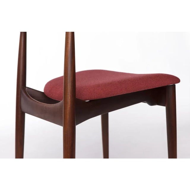 Brown Vintage Danish Cow Horn Chair in Teak, 1960s For Sale - Image 8 of 9