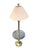 1970s Vintage Stiffel Brass Lotus Style Floor Lamp With Glass Table For Sale - Image 5 of 11